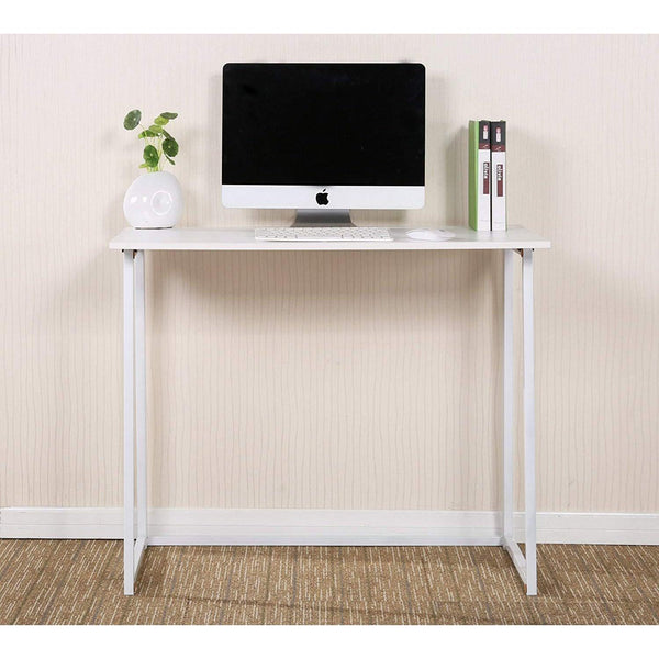 Compact Folding Desk in White (No Assembly) - daals