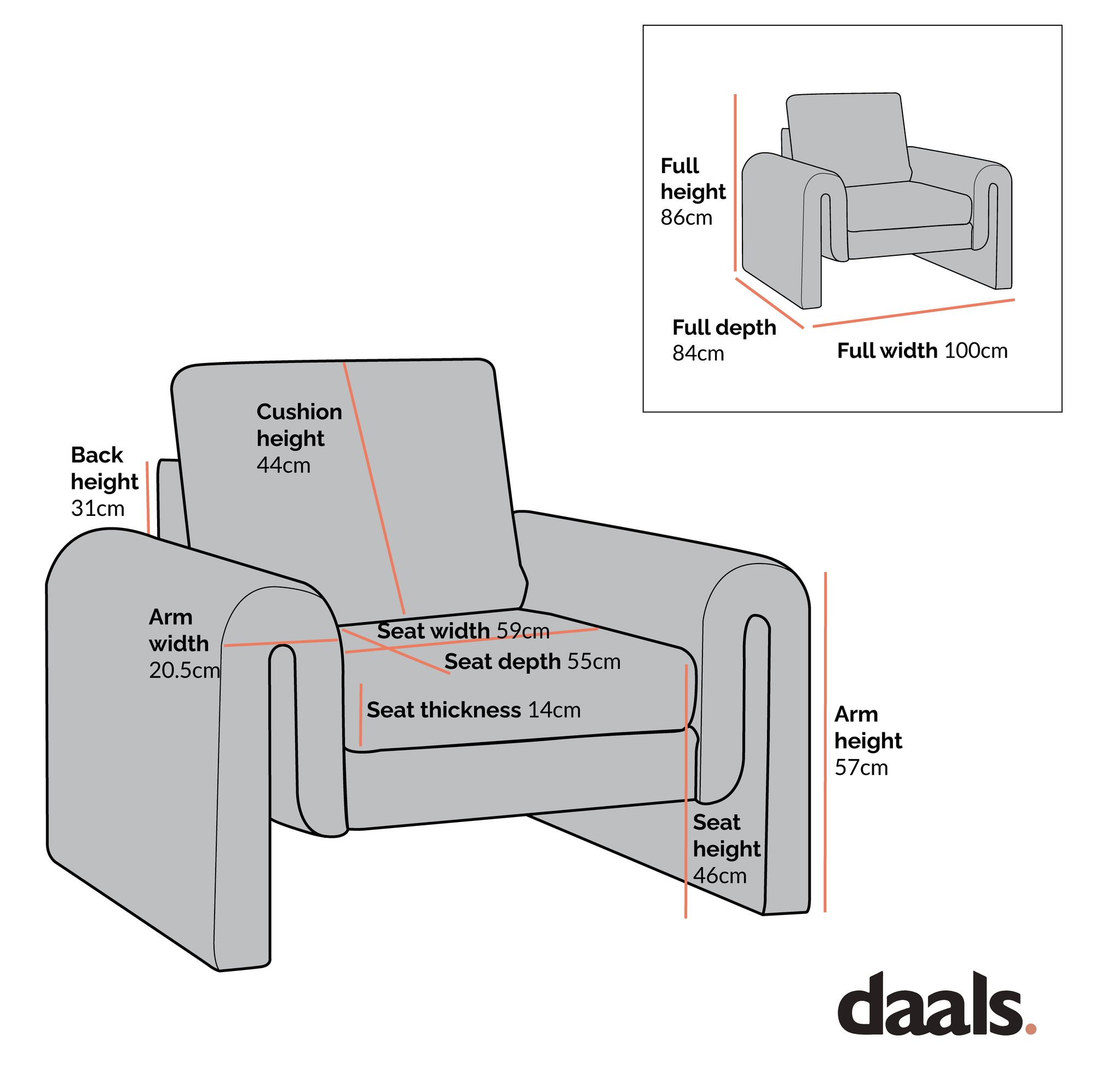 Hampstead Taupe Boucle Curved Armchair