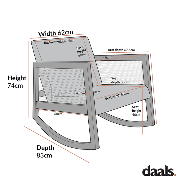 Fyne Sage Striped Linen Blend Natural Oak Armchair with Rattan Armrests