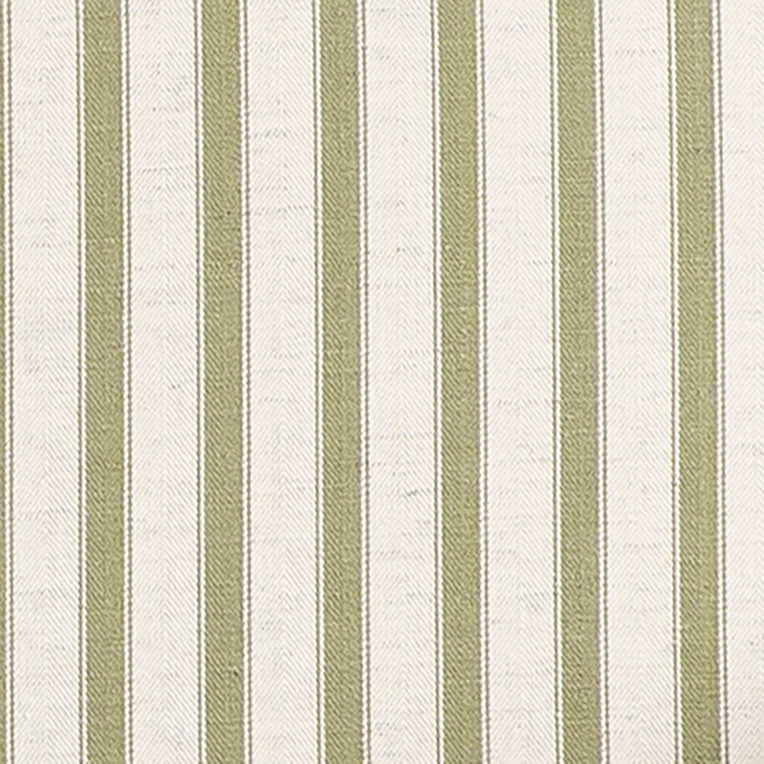 Fyne Sage Striped Linen Blend Natural Oak Armchair with Rattan Armrests