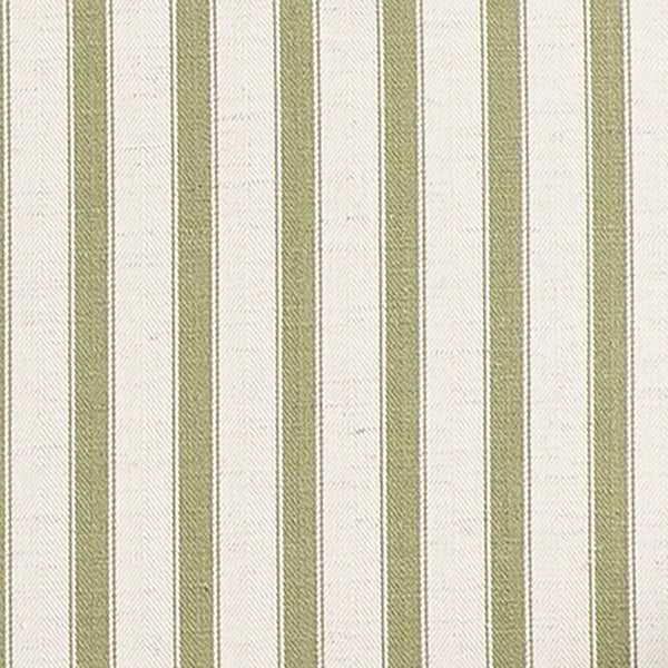 Fyne Sage Striped Linen Blend Natural Oak Armchair with Rattan Armrests