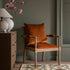 Hemingford Rust Velvet Bobbin Washed Oak Armchair
