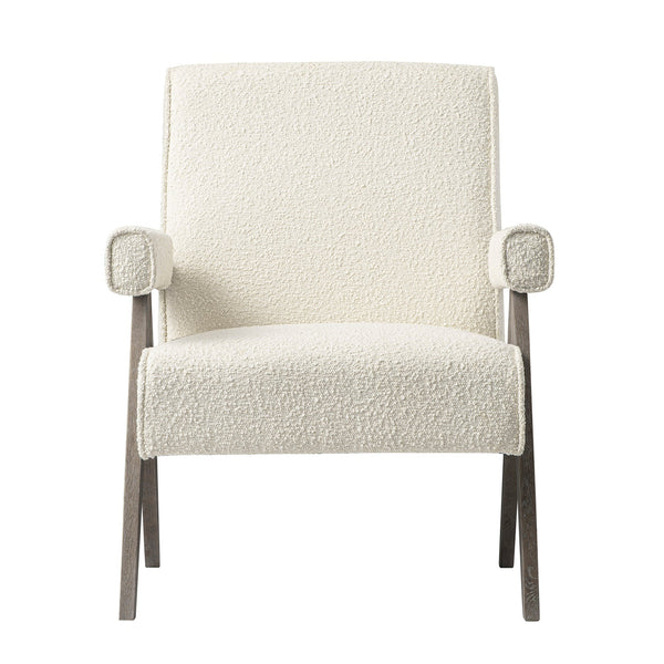Chinnor Beige Boucle Weathered Oak Frame Accent Chair