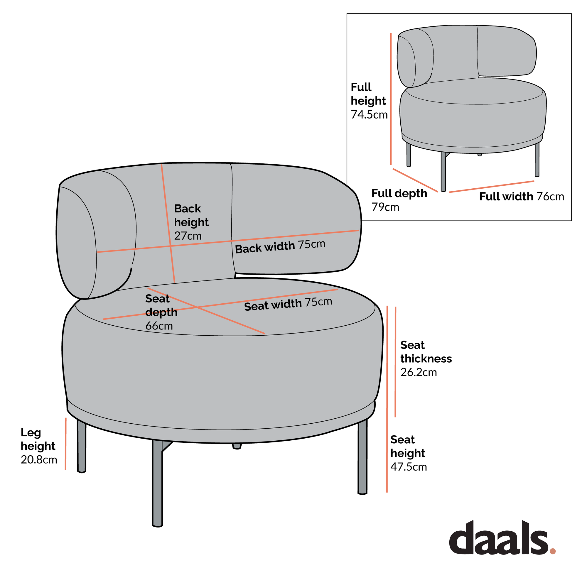 Penn White Boucle Wing Back Accent Chair