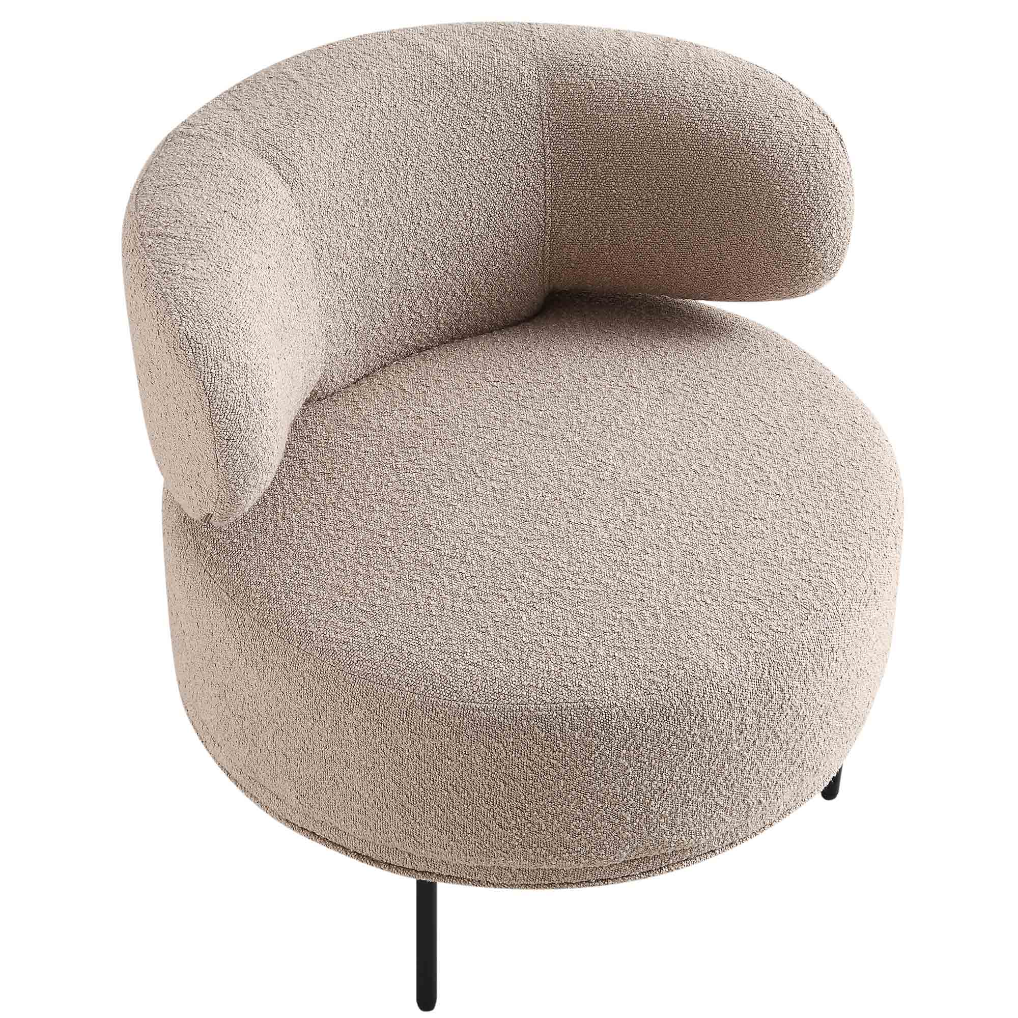 Penn Taupe Boucle Wing Back Accent Chair