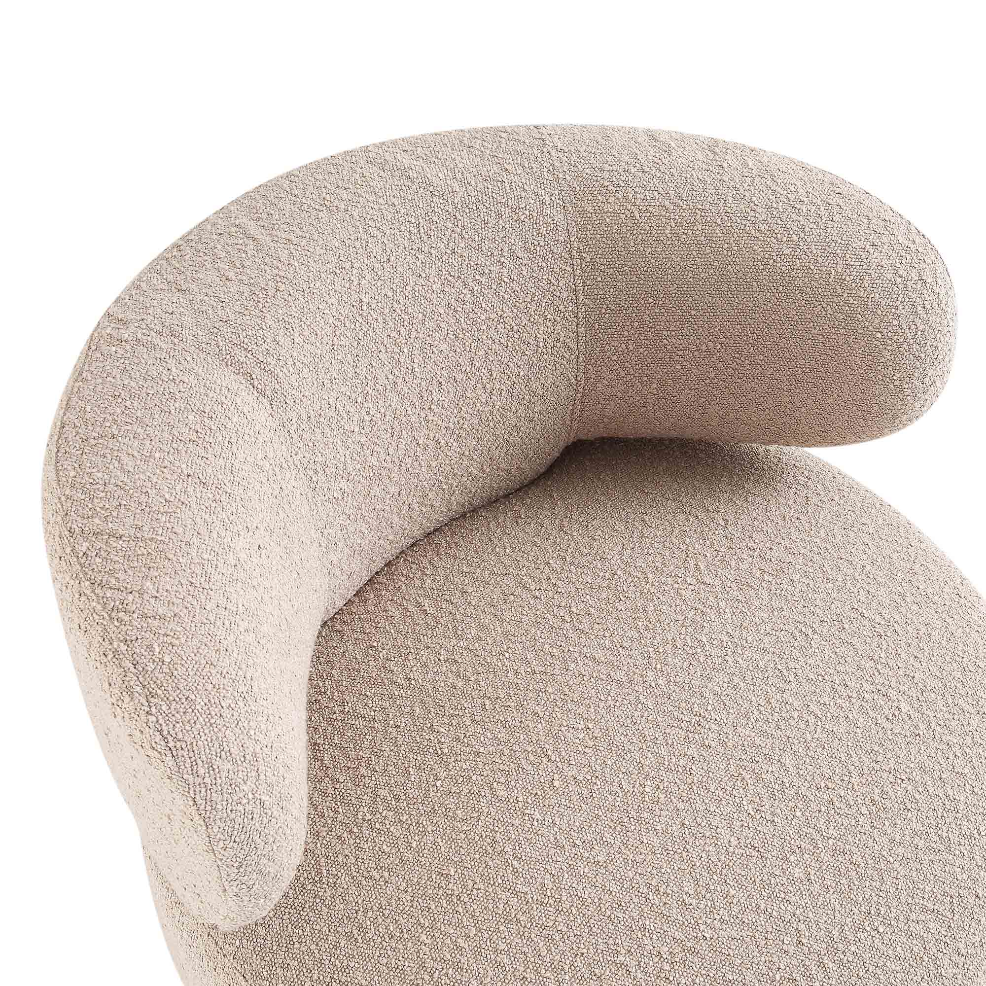 Penn Taupe Boucle Wing Back Accent Chair