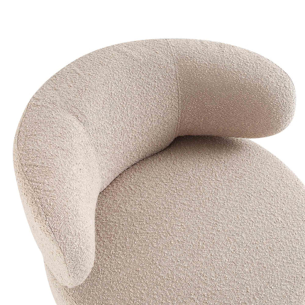 Penn Taupe Boucle Wing Back Accent Chair