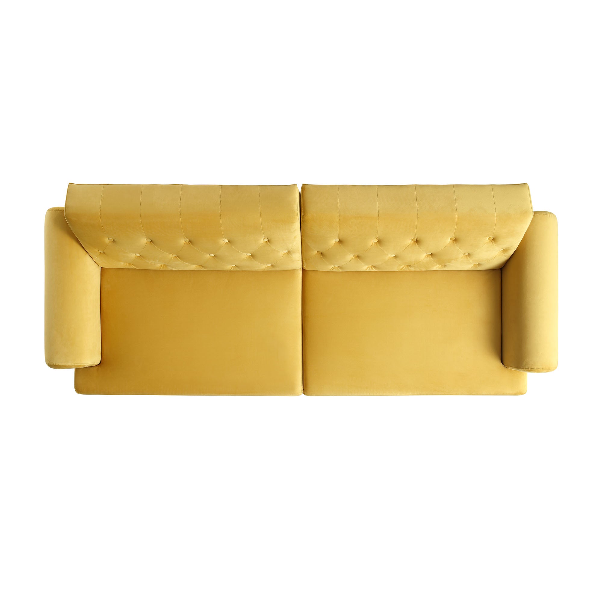 Hanney 3-Seater Chesterfield Sofabed in Mustard Yellow Velvet