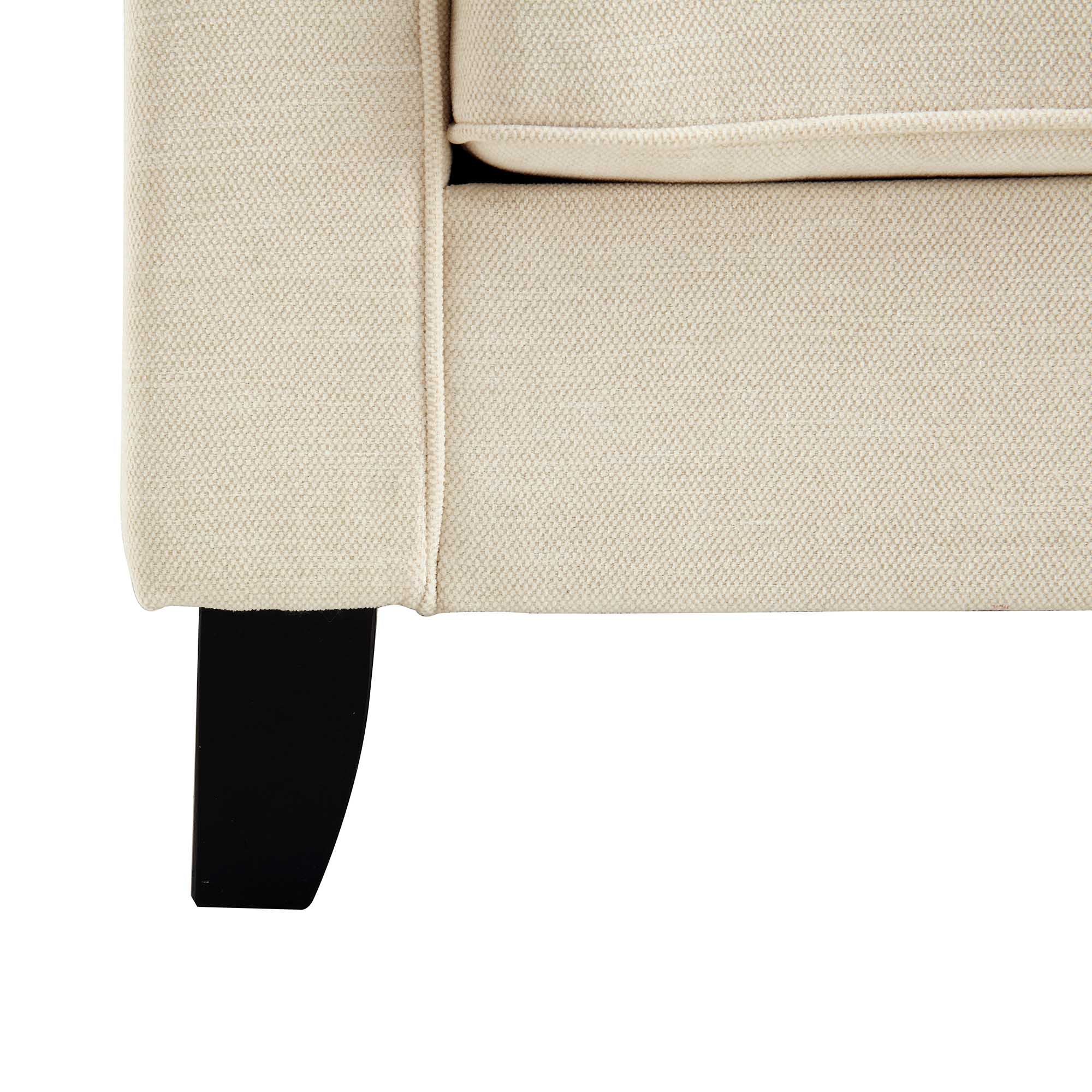 Harper 3-Seater Slope Arm Beige Woven Fabric Sofa