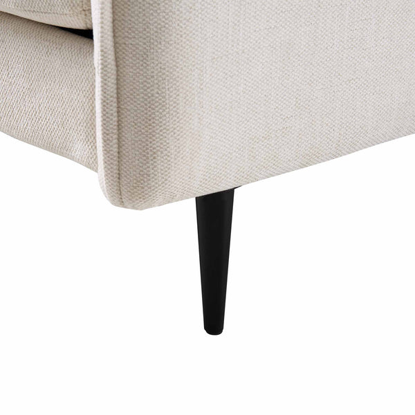 Bari Light Beige Woven Fabric Chaise Sofa