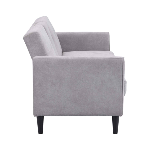 Latimer Light Grey Brushed Fabric 3-Seater Storage Sofa Bed