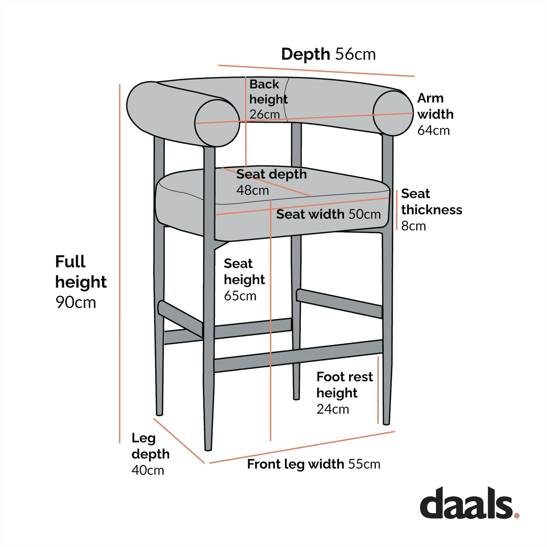 Fulbourn Charcoal Boucle Counter Stool with Black Metal Legs