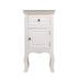 Wood White 1-Door 1-Drawer Bedside Table Nightstand Cabinet - daals