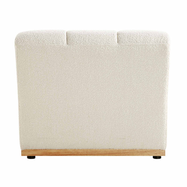 Granvia Ecru Boucle Modular Sofa, 1-Seater Armless Sofa