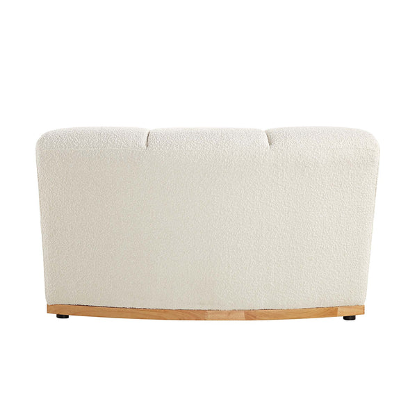 Granvia Ecru Boucle Modular Sofa, 1-Seater Curved Sofa