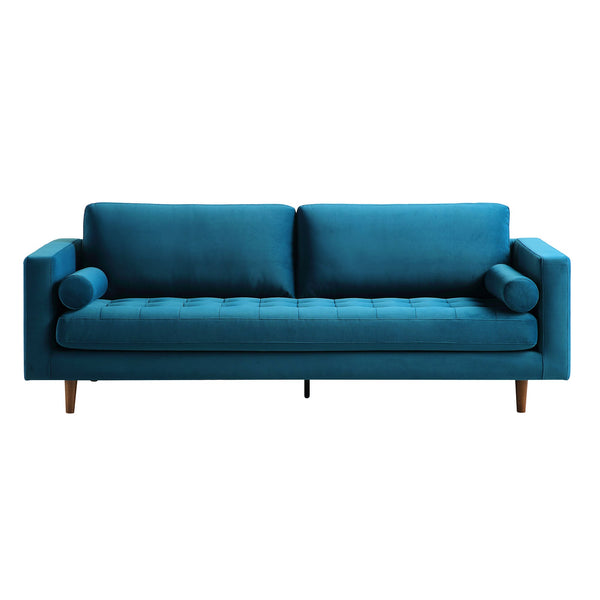 Henrietta Large 3-Seater Sofa, Teal Velvet