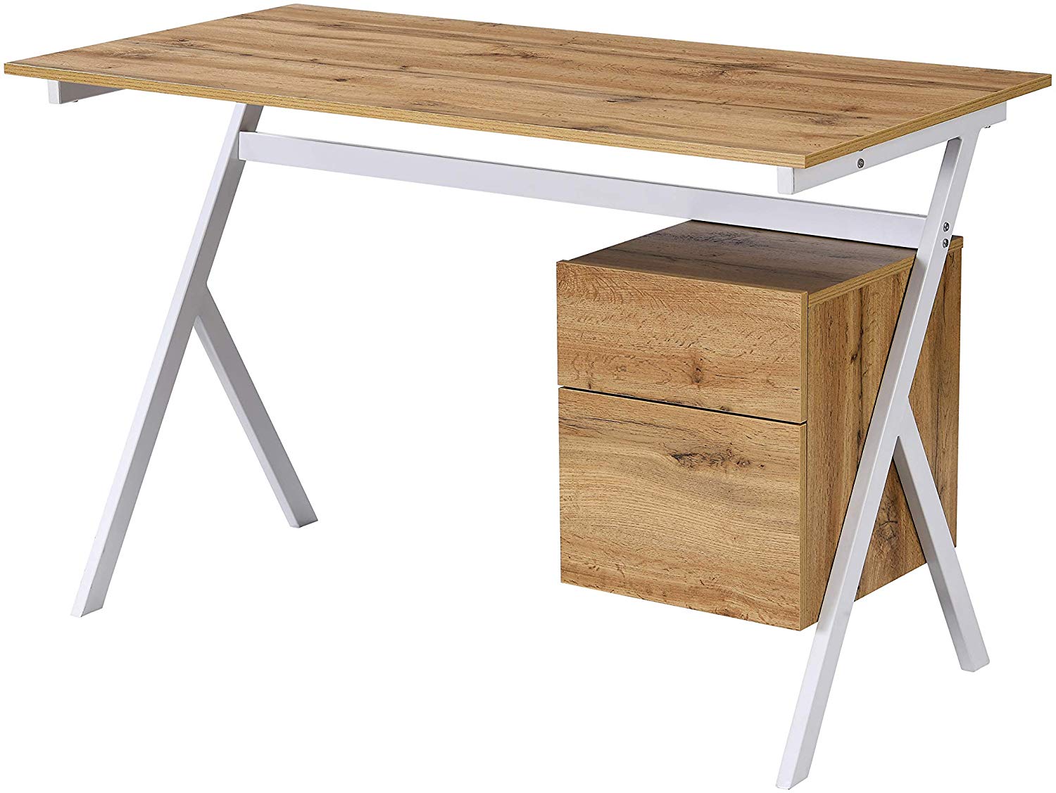 SION Desk with Drawer & Cupboard Oak