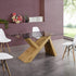 Orillia Oak Effect 160 cm Dining Table  with Clear Glass Top