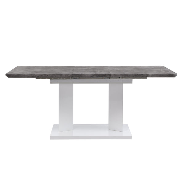 Goswell Concrete Effect Extending Dining Table 6 to 8 Seater