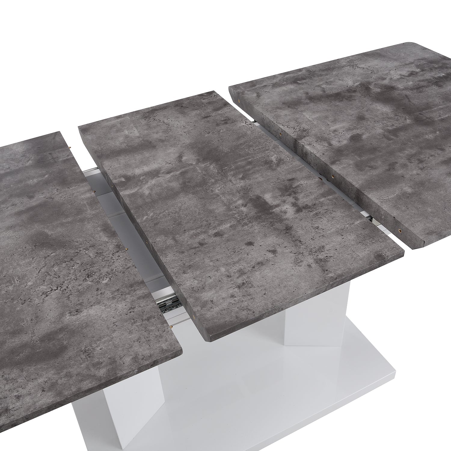 Goswell Concrete Effect Extending Dining Table 6 to 8 Seater