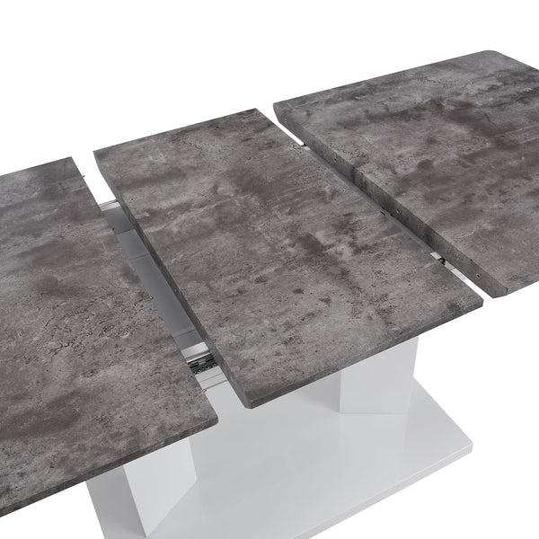 Goswell Concrete Effect Extending Dining Table 6 to 8 Seater