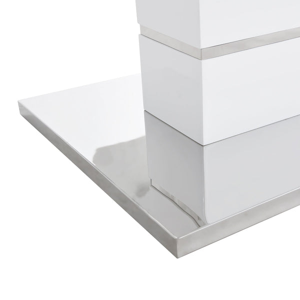 Hayne High Gloss White Extending Dining Table 6 to 8 Seater