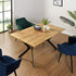 Granby Wotan Oak Effect 140cm Dining Table with Geometric Metal Legs