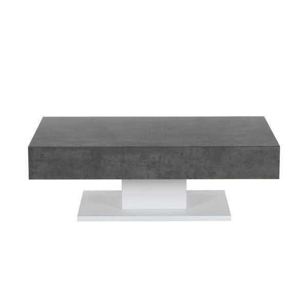 Goswell Concrete Effect Coffee Table with Double Drawers