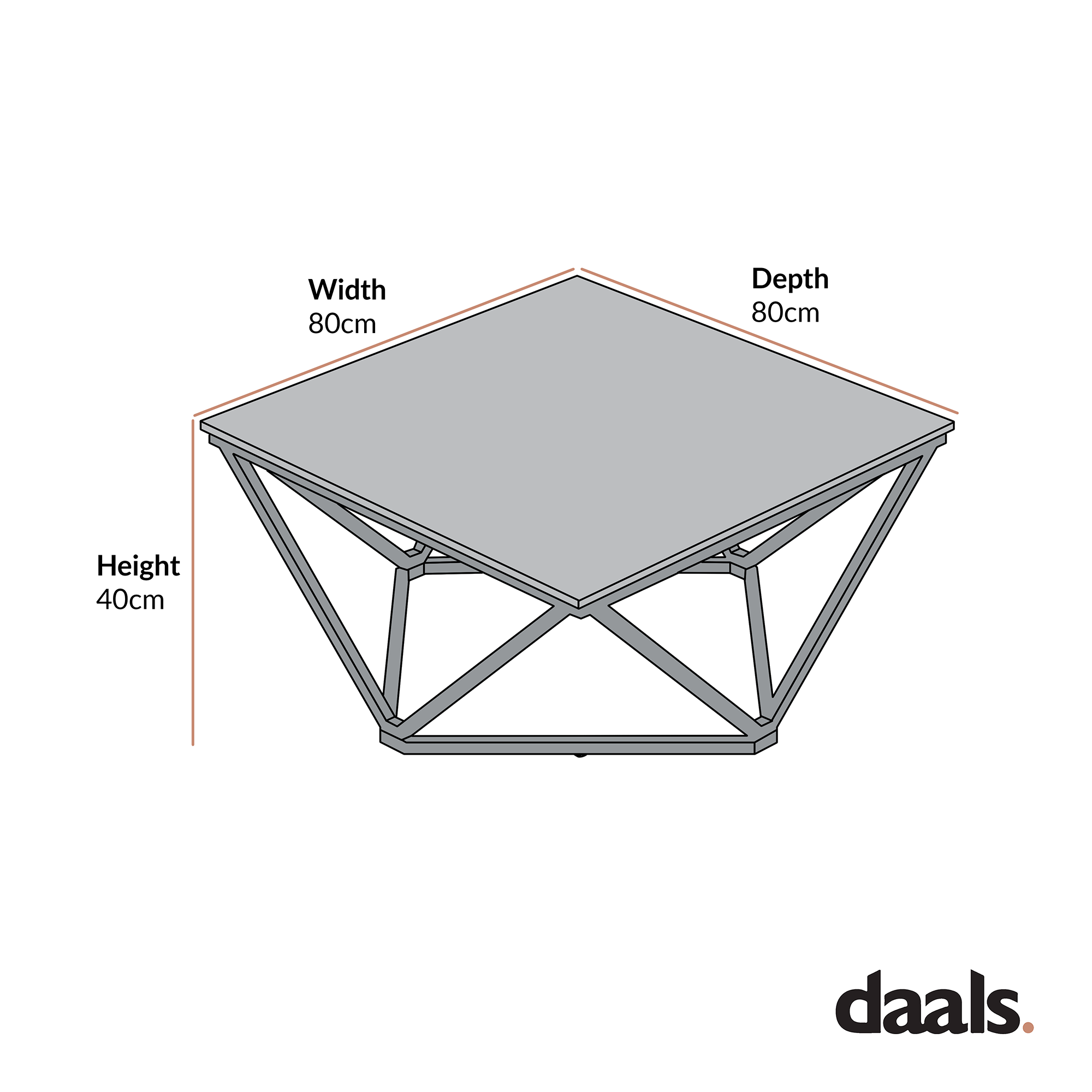 Giulia Marble Effect Square Coffee Table