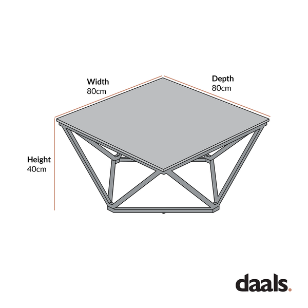 Giulia Marble Effect Square Coffee Table