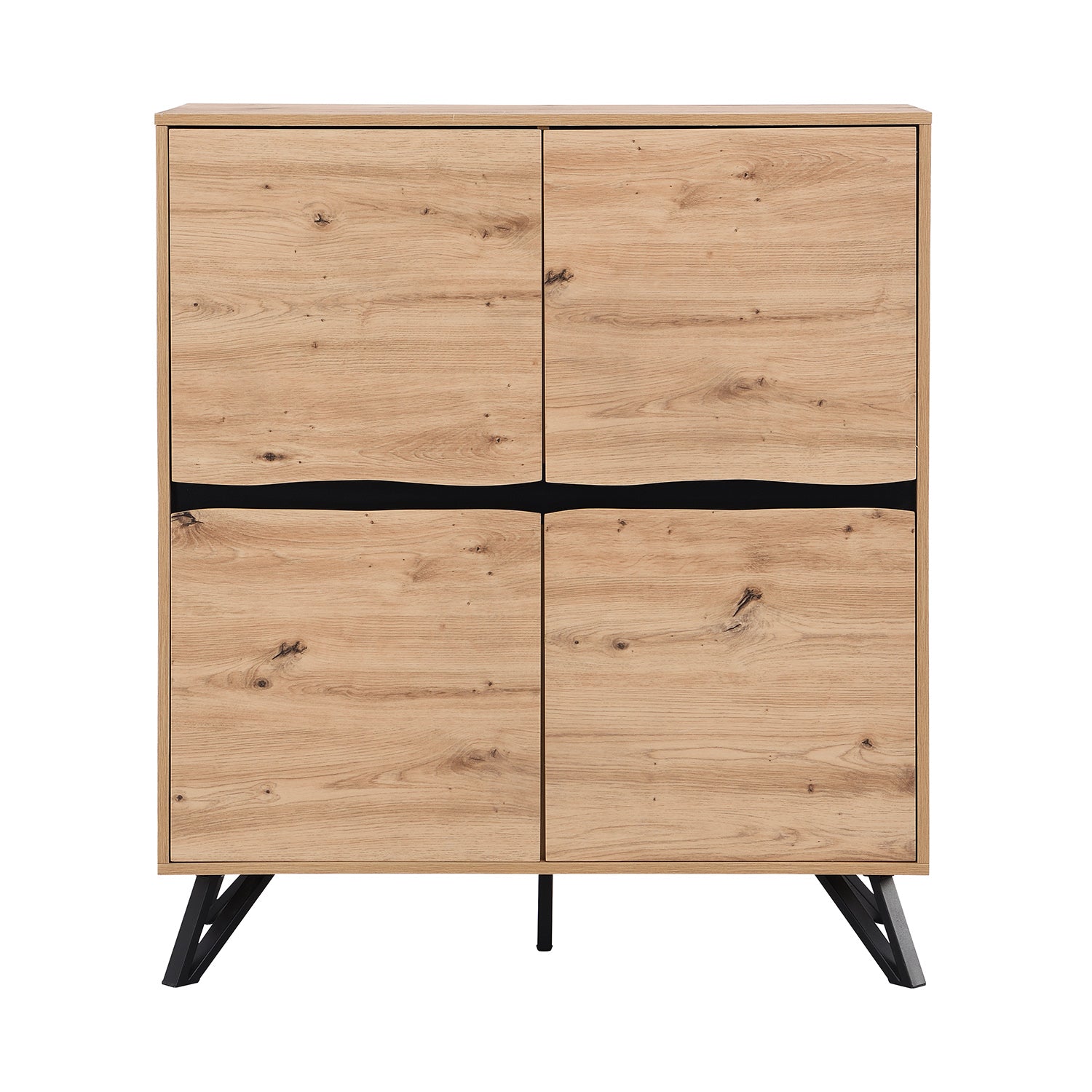 Weston Oak Effect 4 door Cabinet