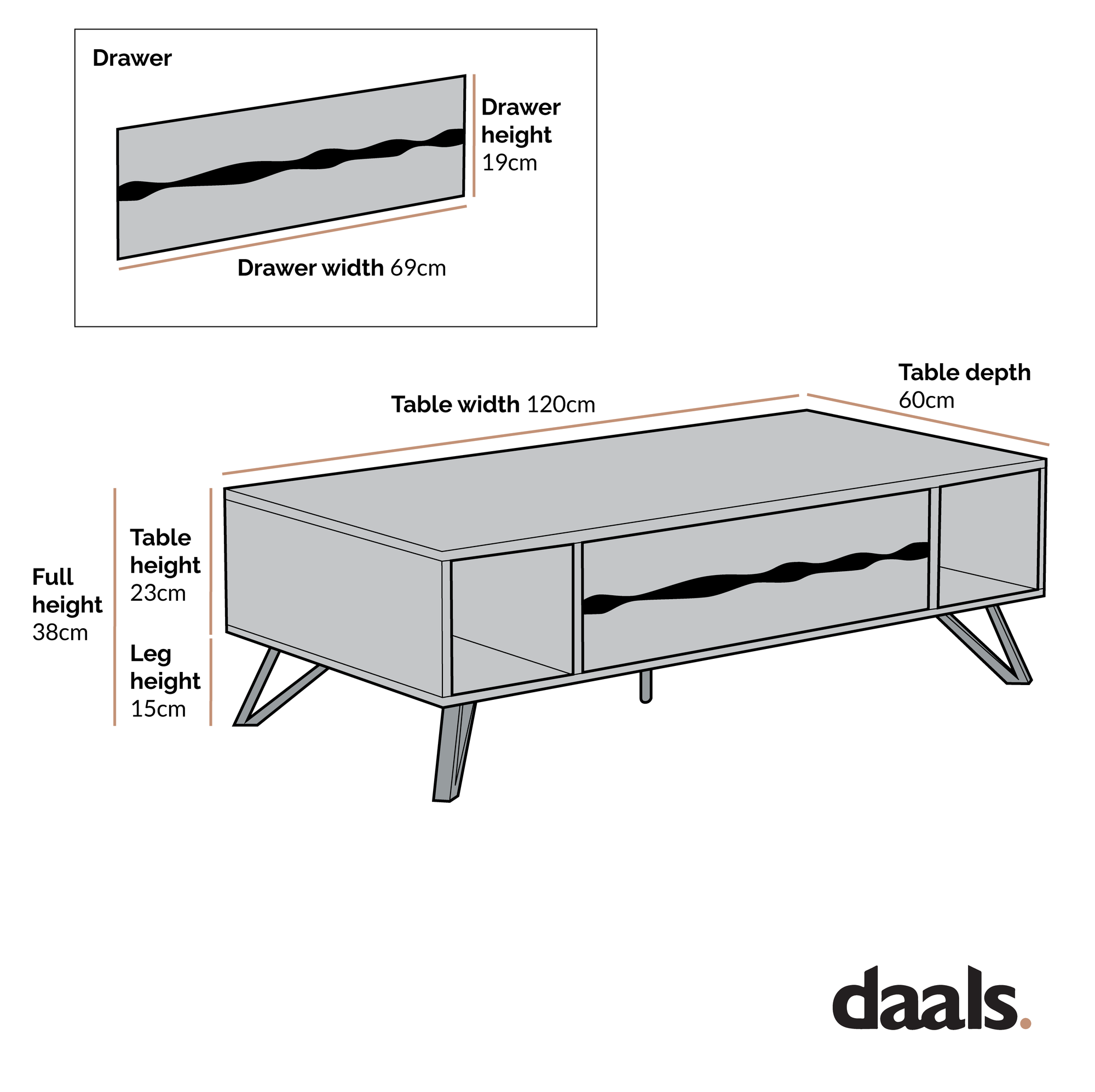 Weston Oak Effect Coffee Table