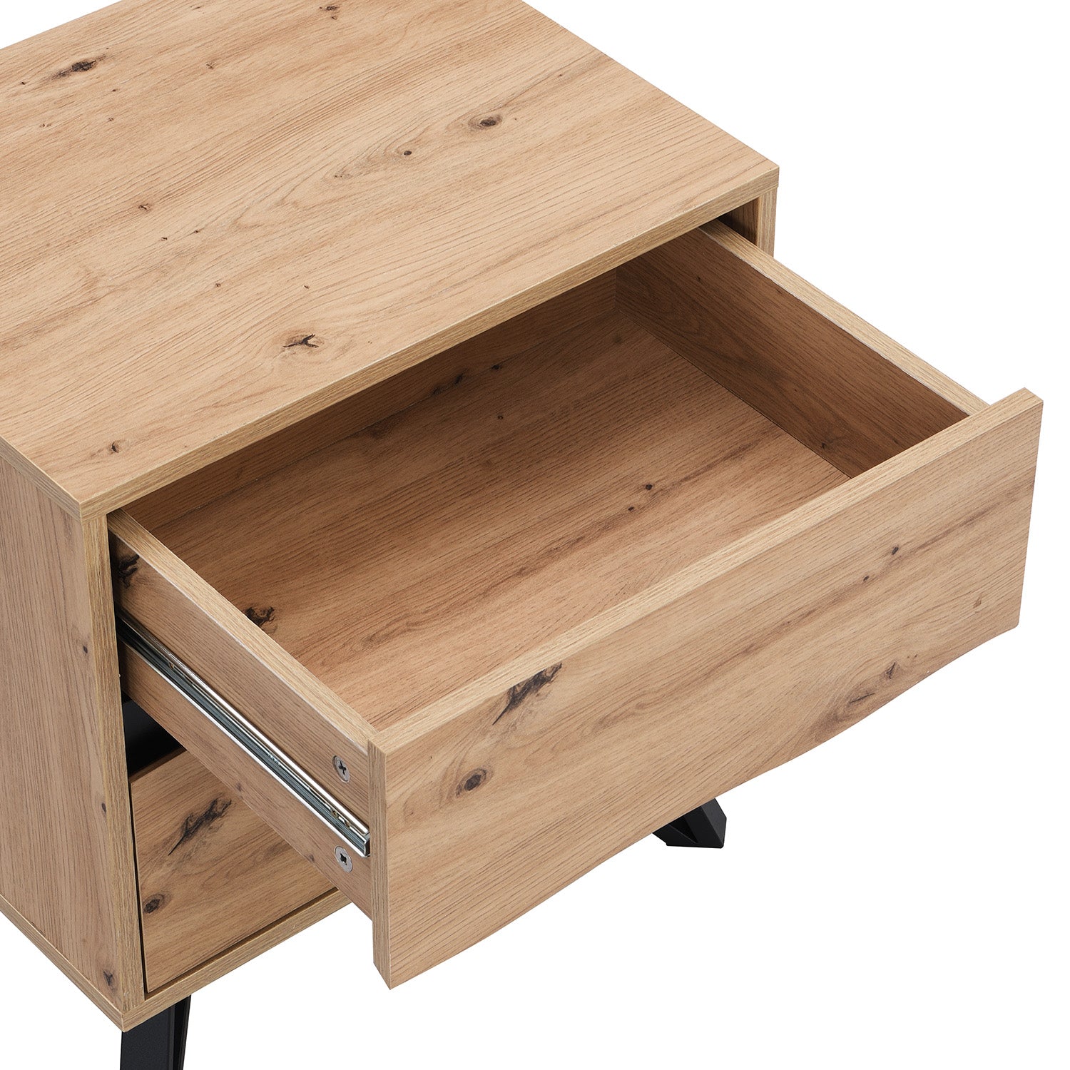 Weston Oak Effect 2 Drawer Bedside Table