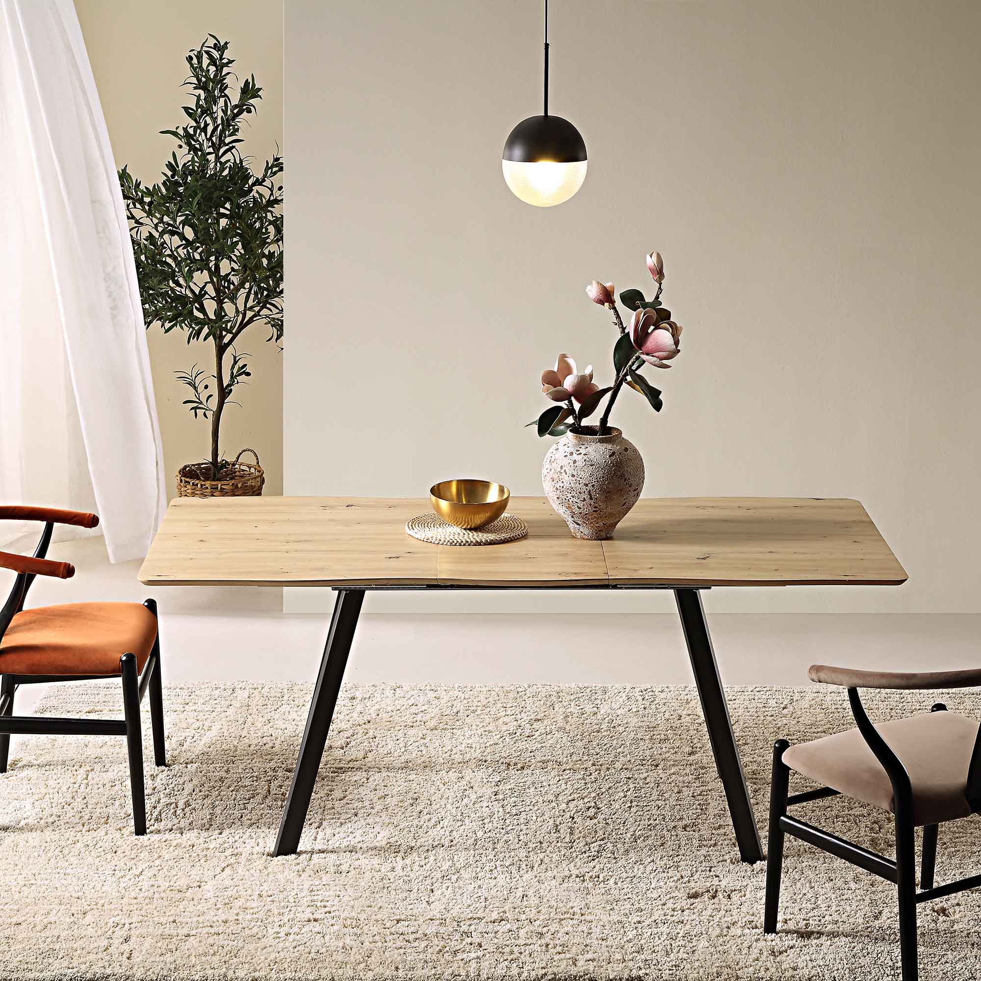 Weston Oak Effect Extendable 6-8 Seater Dining Table