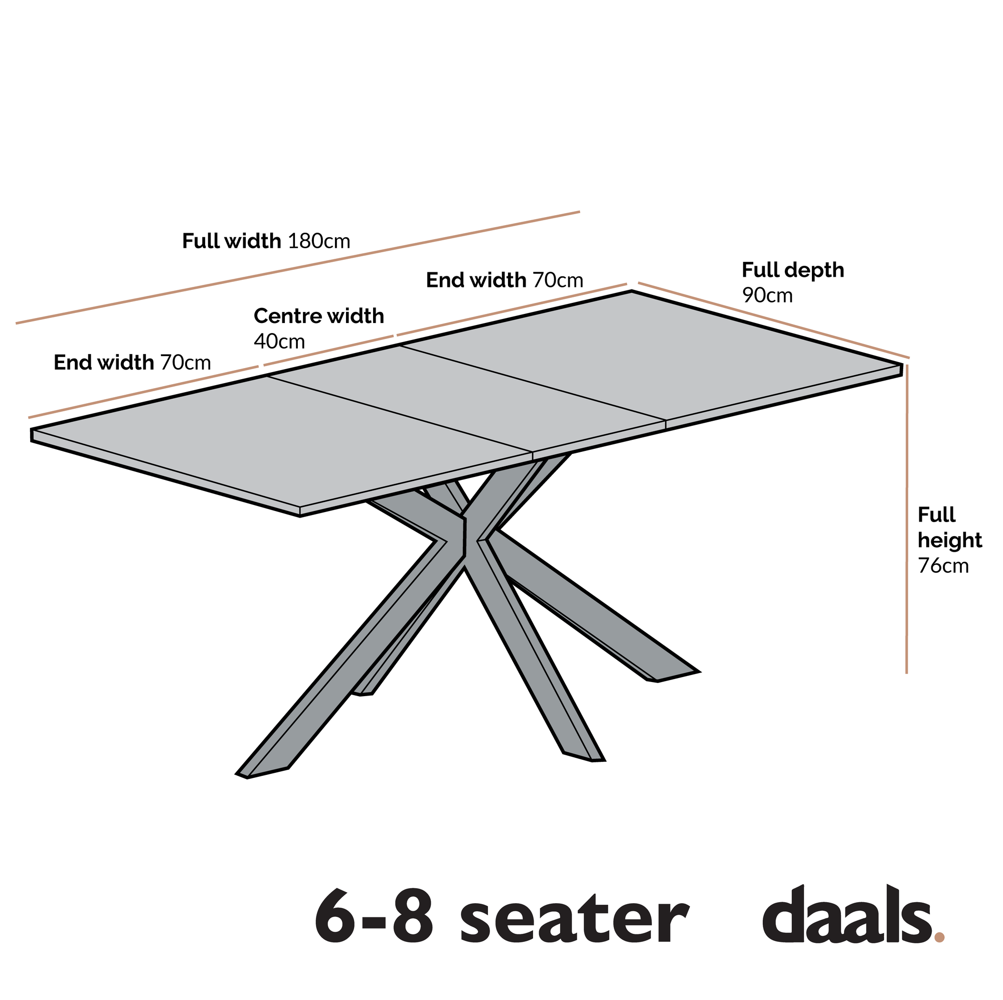 Varden White Ceramic Extending Dining Table