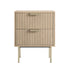 Richmond Ridged 2 Drawer Bedside Table, Light Ash