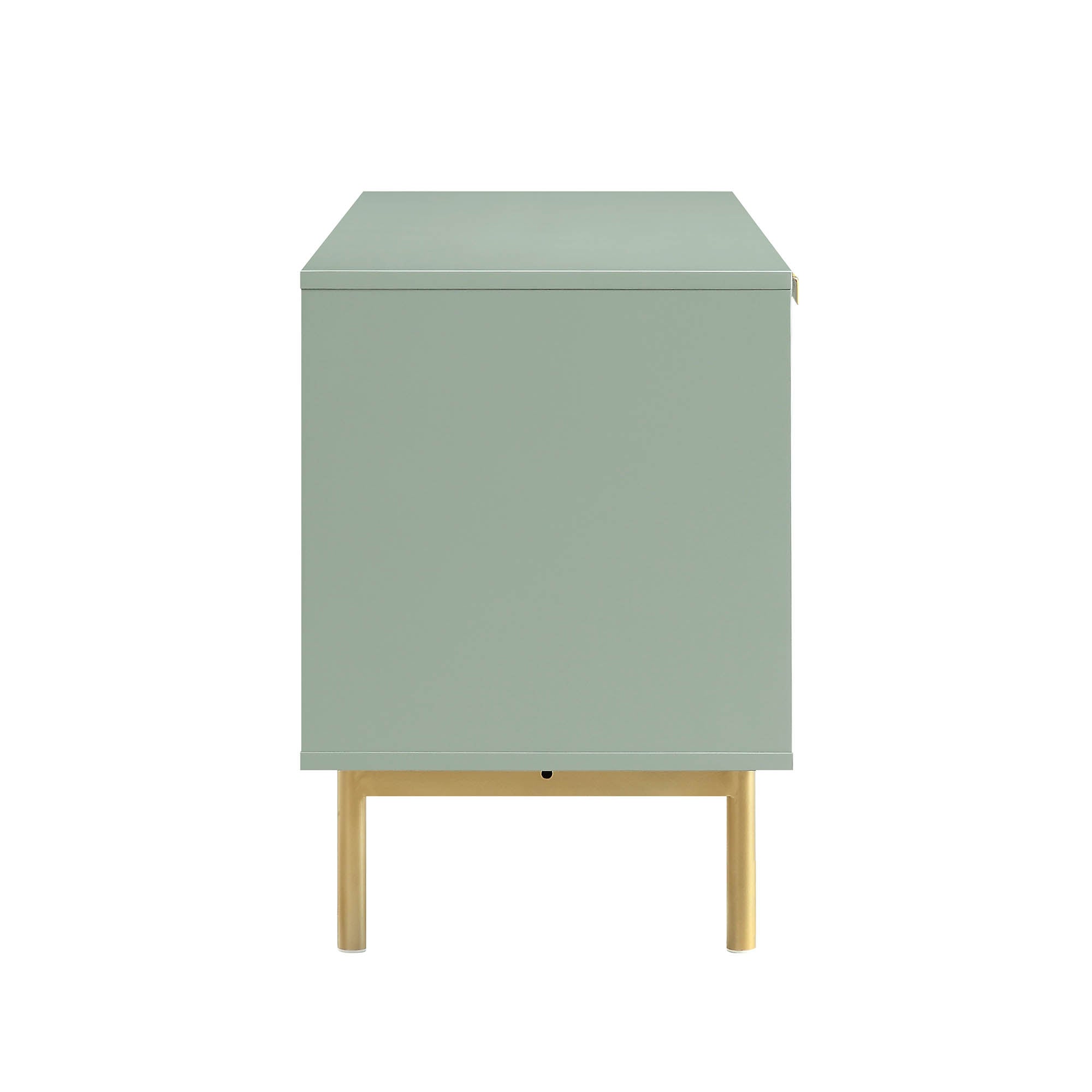 Richmond Ridged 120cm Wide TV Media Unit, Matte Sage Green