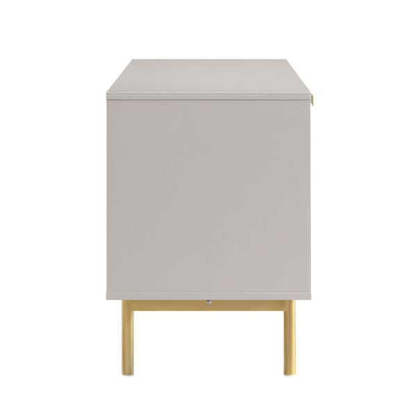 Richmond Ridged 120cm Wide TV Media Unit, Matte Taupe