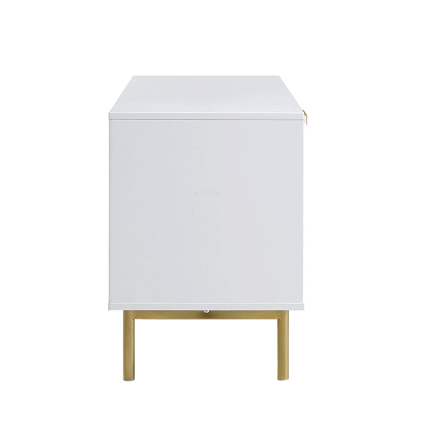 Richmond Ridged 120cm Wide TV Media Unit, Matte White