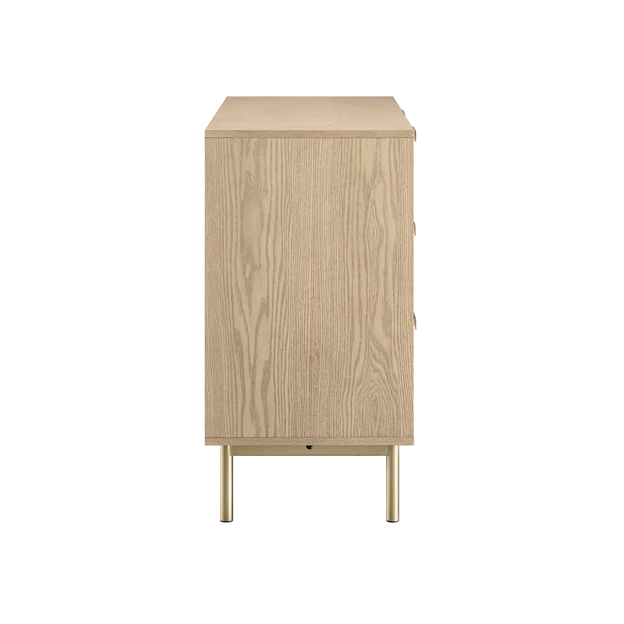 Richmond Ridged Wide Chest of 6 Drawers, Light Ash