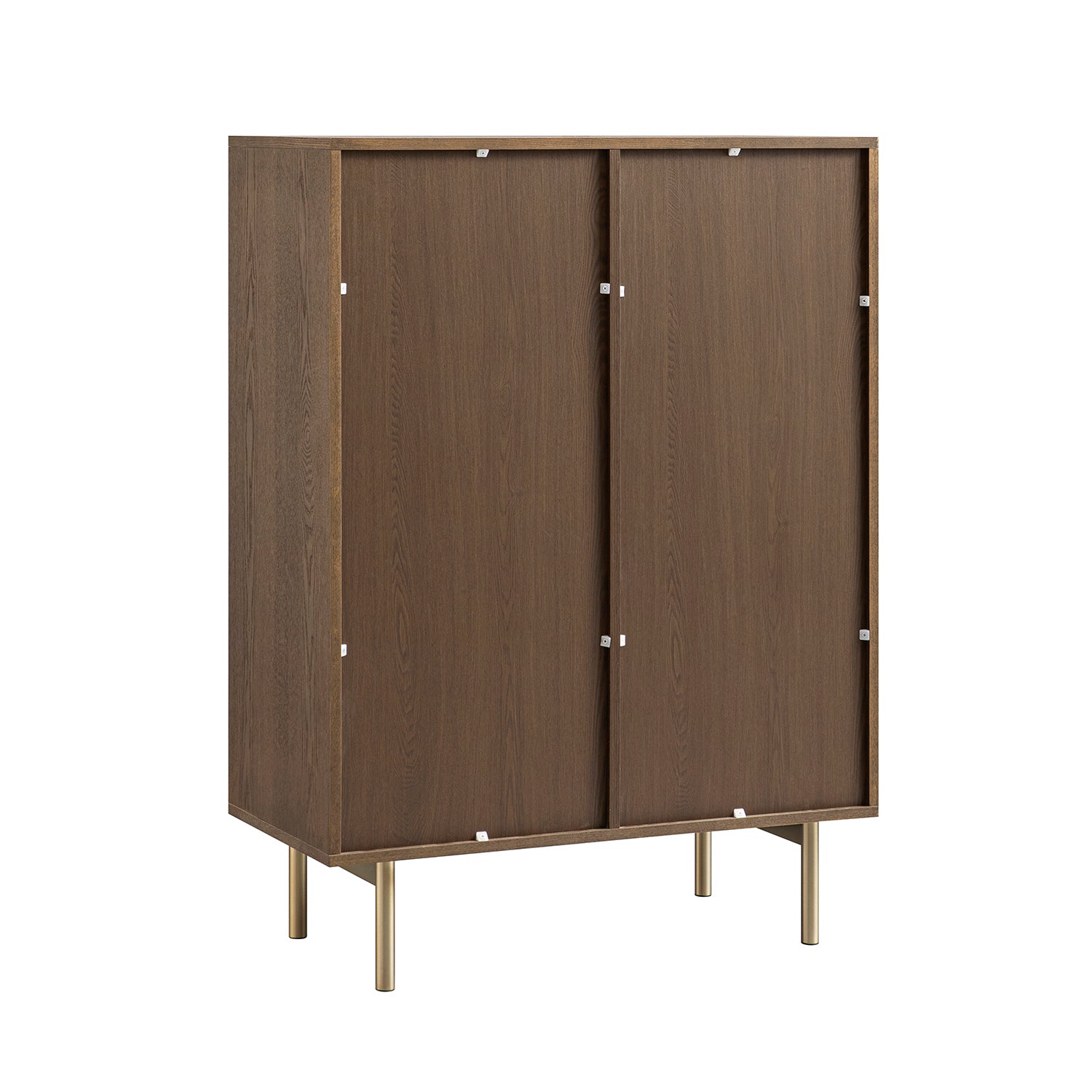 Richmond Ridged Highboard Storage Cabinet, Dark Ash