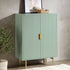 Richmond Ridged Highboard Storage Cabinet, Matte Sage Green