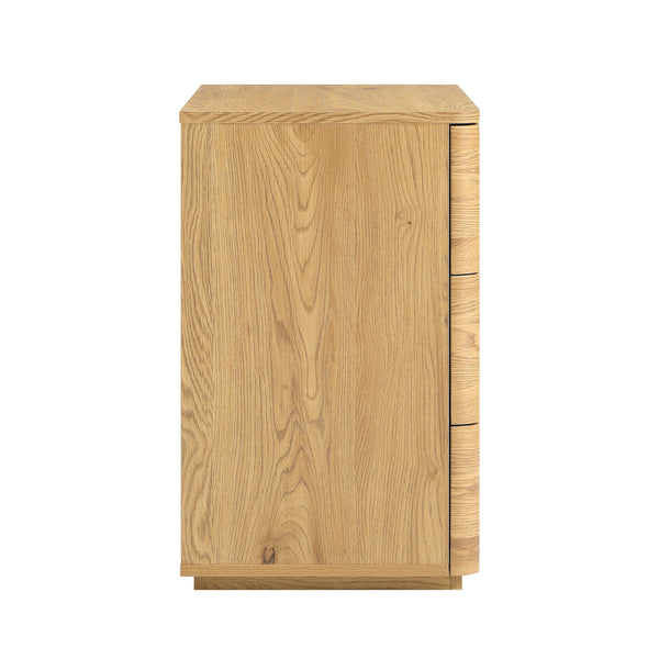 Agnes Curved Edge Chest of 3 Drawers, Natural