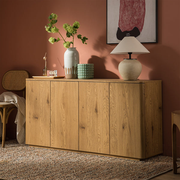 Agnes Curved Edge 150cm Wide Sideboard, Natural