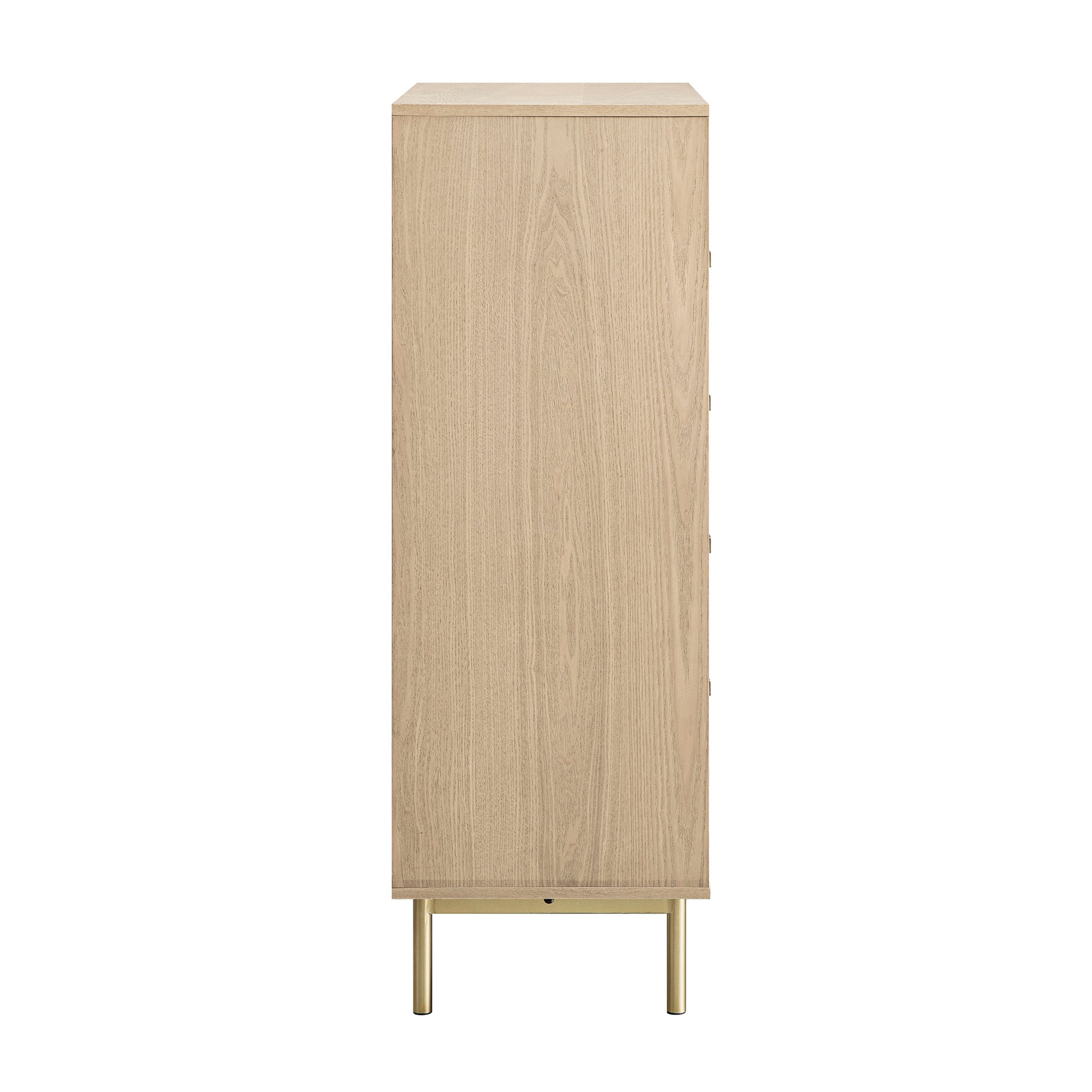Richmond Ridged Chest of 5 Drawers, Light Ash