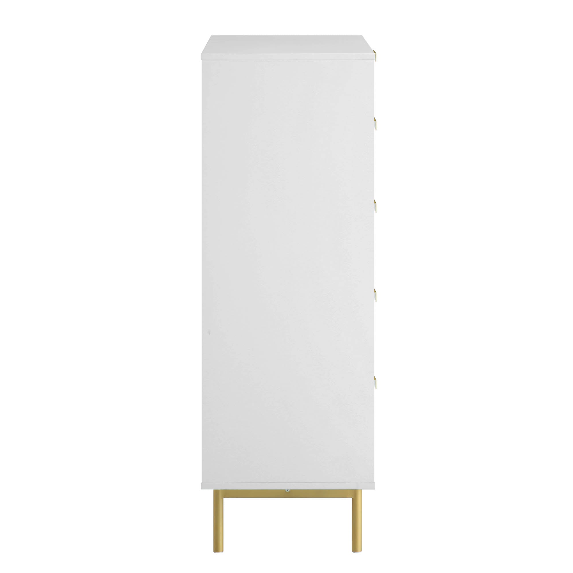 Richmond Ridged Chest of 5 Drawers, Matte White