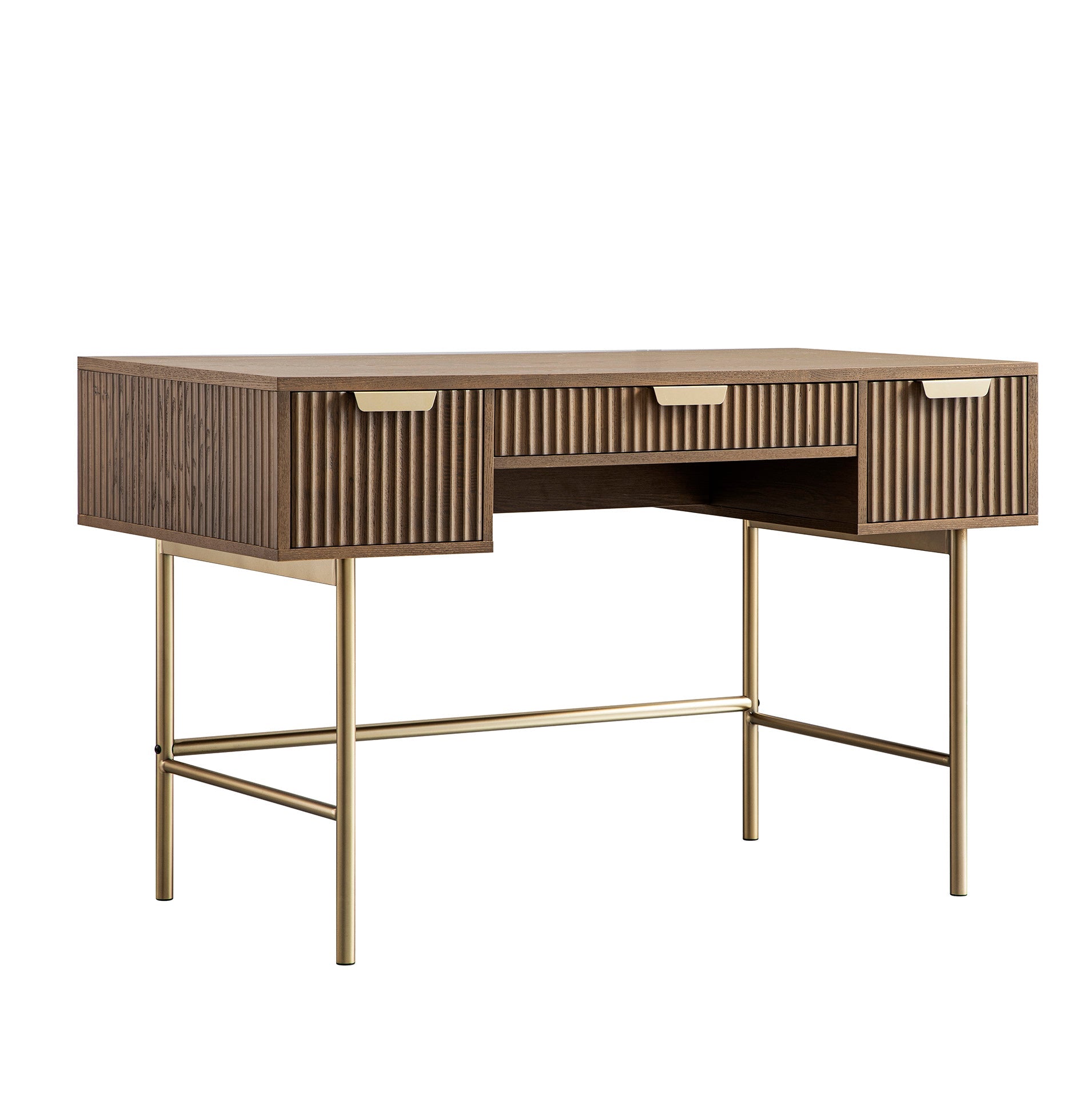 Richmond Ridged Dressing Table, Dark Ash