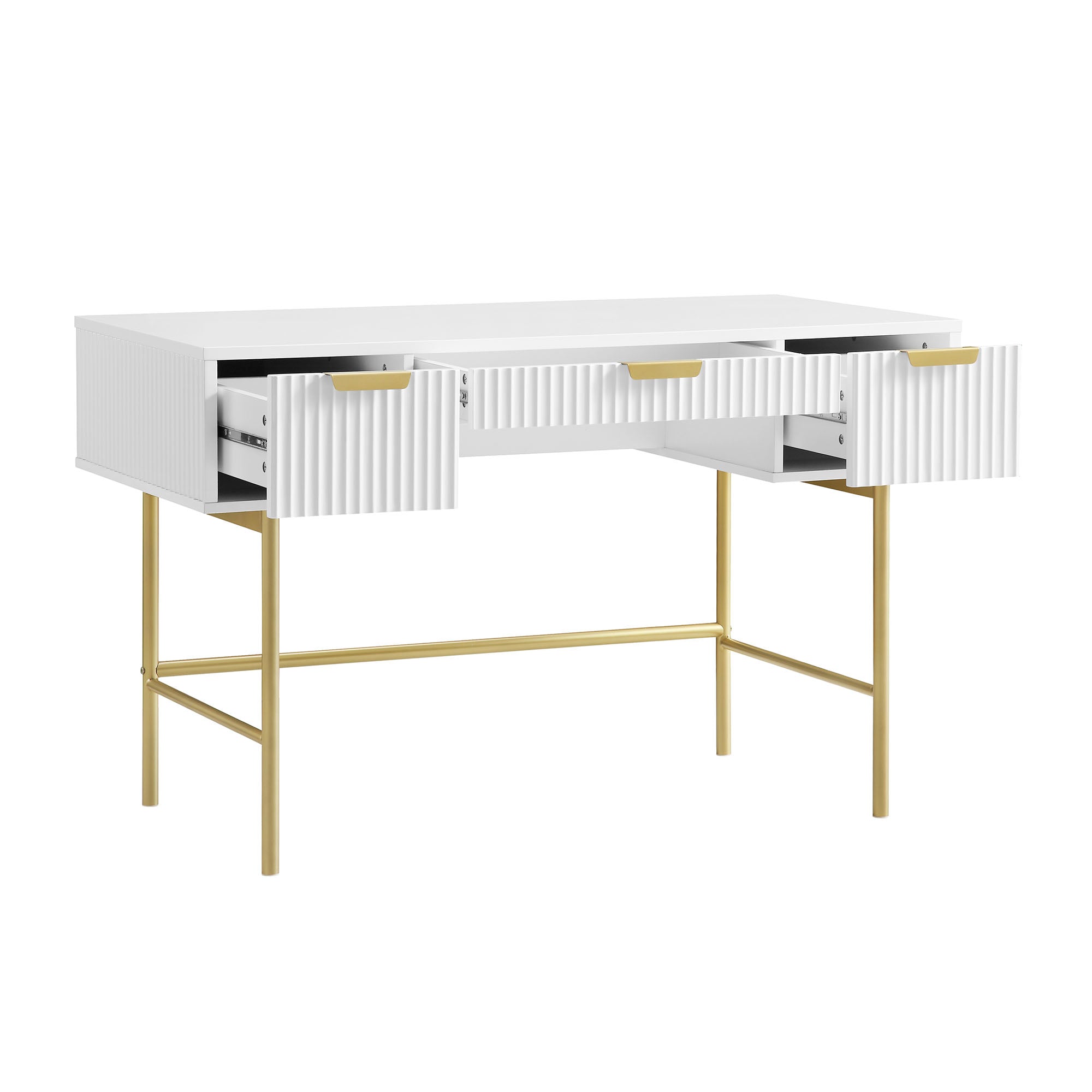 Richmond Ridged Dressing Table, Matte White