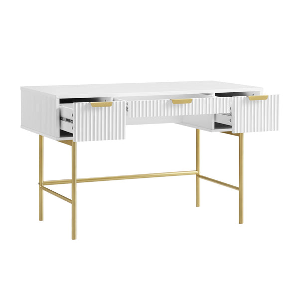 Richmond Ridged Dressing Table, Matte White