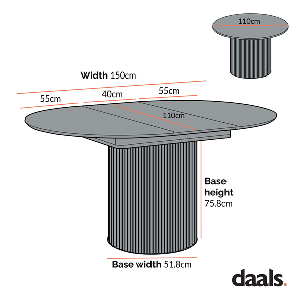 Maru Round 4-6 Seater Extending Oak Pedestal Dining Table, Oak
